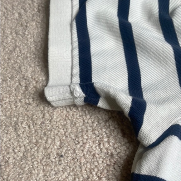 Polo Ralph Lauren White and Navy Striped Polo Shirt - Picture 9 of 9
